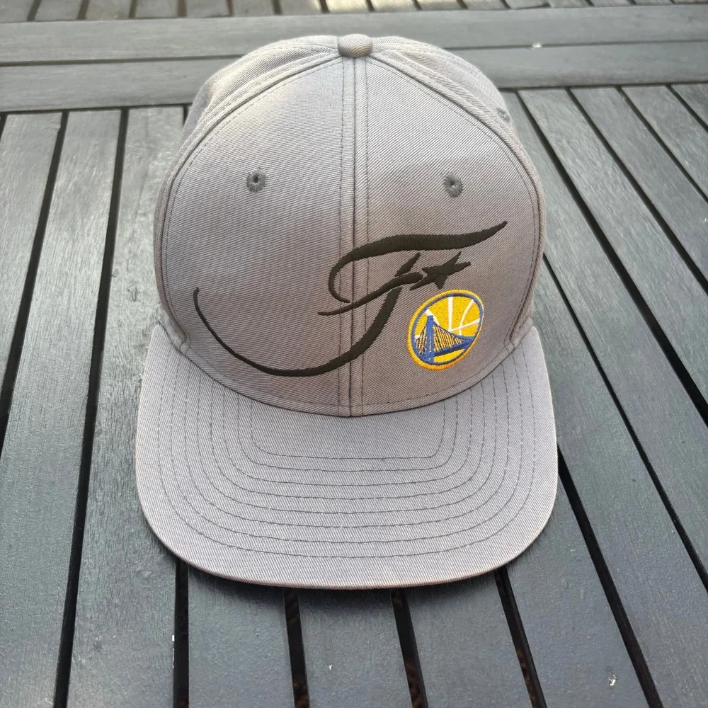 Adidas Golden State Warriors Hat Mens OSFA Gray Excellent Snapback Cap